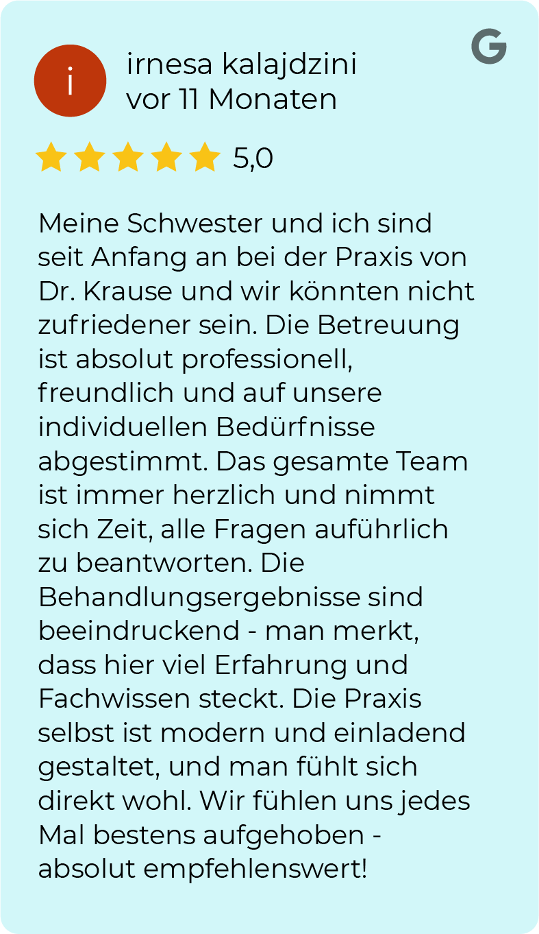 Google Rezension WeLoveSmiles