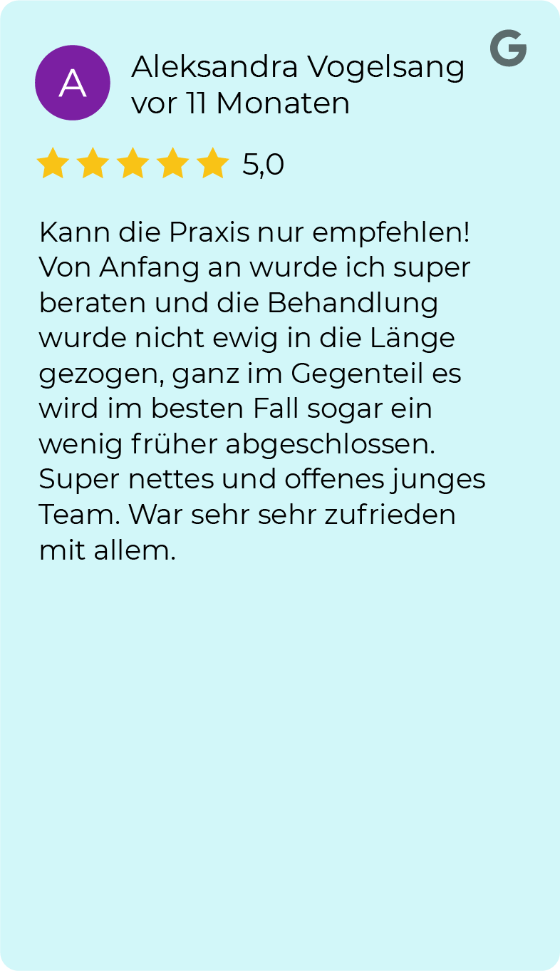 Google Rezension WeLoveSmiles